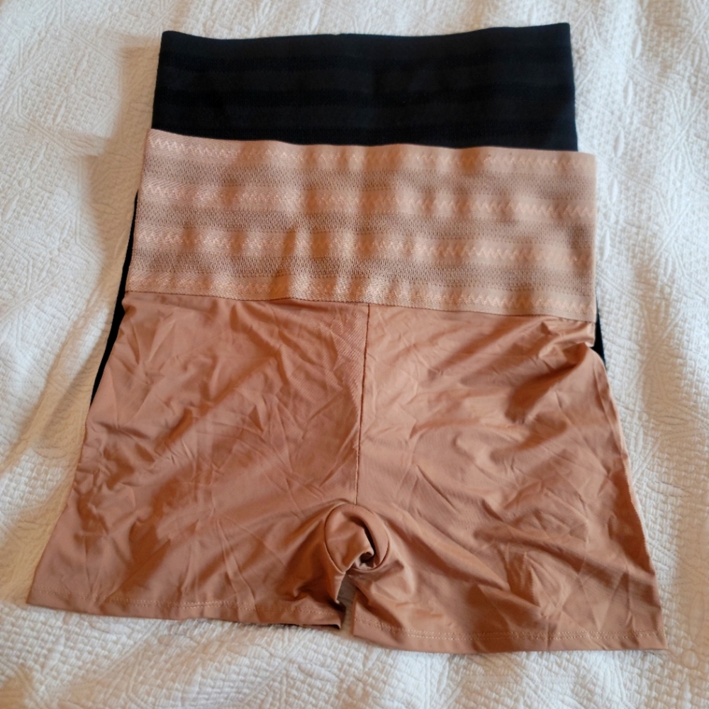 Prima Valentina Shorts High waist Spanks Shapewear  stretches  2 Pack NWOT